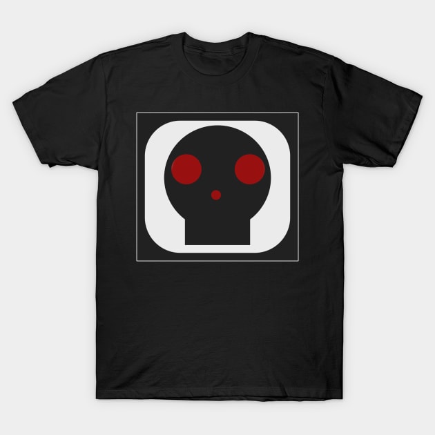 Black Skull square T-Shirt by Rebellion10